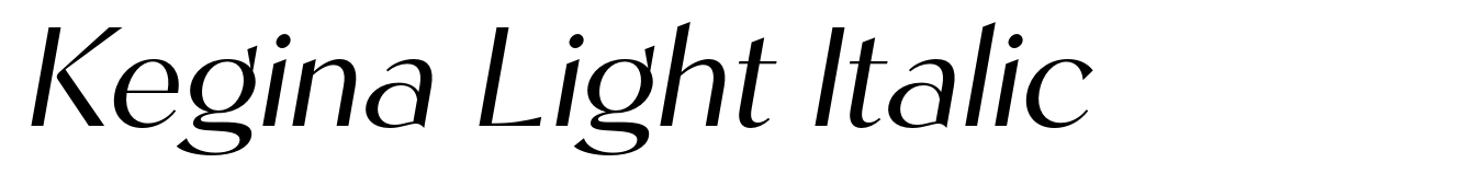 Kegina Light Italic